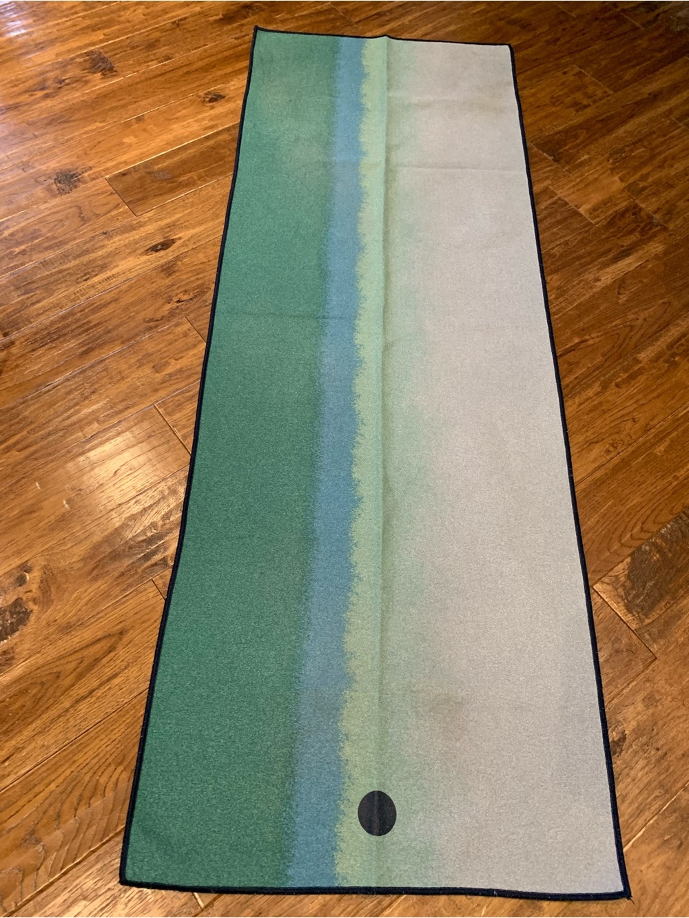 Manduka Yoga Towel Green & Gray Ombre